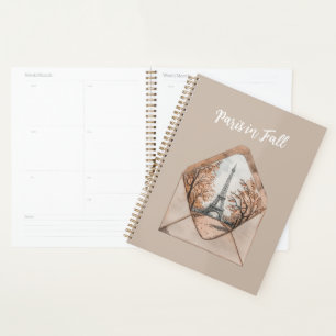 Paris in Fall Eiffel Tower Envelope Planner
