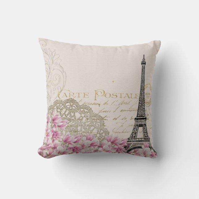 Paris in flowers cushion (Front)