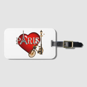 Paris in my Heart Luggage Tag