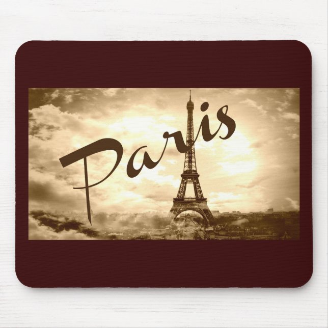Paris in Sepia Mouse Pad (Front)