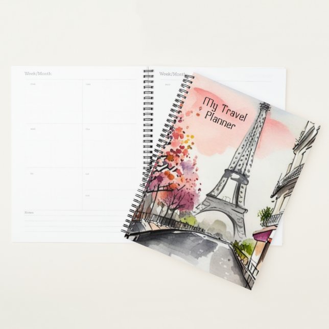 Paris in Spring Watercolour Illustration Planner (Display)