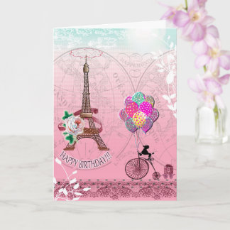 Paris Inspired Birthday Card