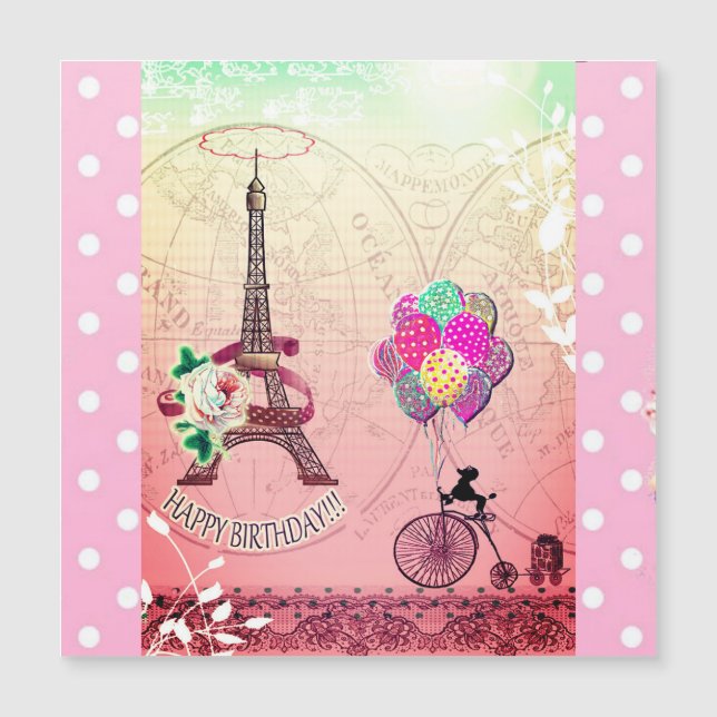 Paris Inspired Magnetic Card (Front)
