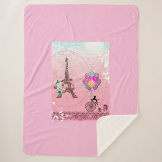 Paris Inspired Sherpa Blanket