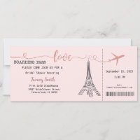 Paris Invitation, Paris Bridal Shower Invitation