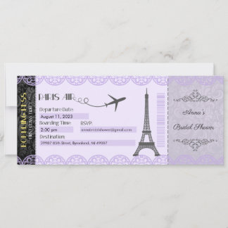 Paris Invitation, Paris Theme Invite
