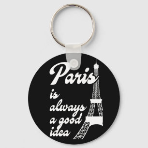 Paris is always a good idea key ring