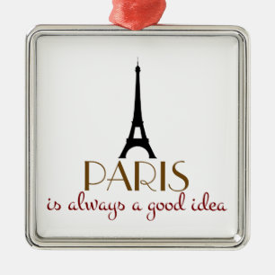 Paris is Always a Good Idea Metal Tree Decoration