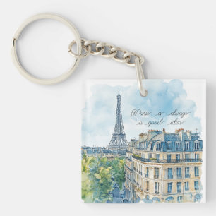 Paris is Always A Good Idea Passport Key Ring