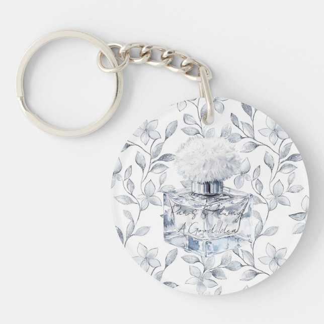 Paris is always a good idea perfume leaves key ring (Front)