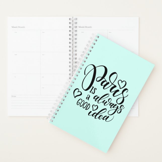 Paris Is Always A Good Idea Script Planner (Display)