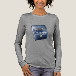 Paris is Always Good Idea Blue Passport Tri-Blend Shirt