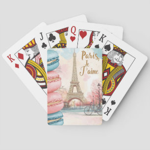  Paris, Je T'aime - Eiffel Tower with Macarons  Playing Cards