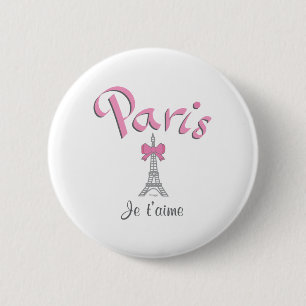 Paris - Je t'aime (I love you) 6 Cm Round Badge