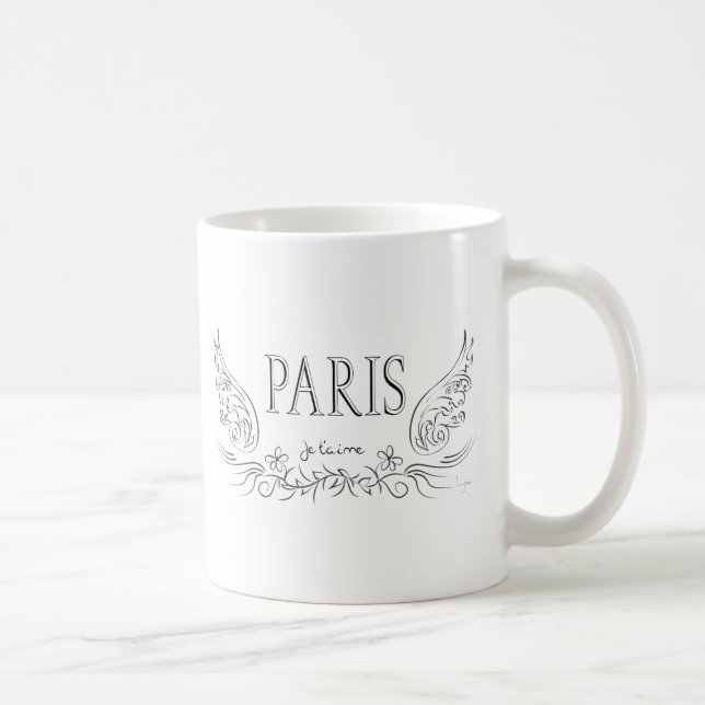 PARIS Je t'aime ( i love you) Coffee Mug (Right)