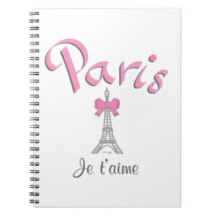 Paris - Je t'aime (I love you) Spiral Notebook