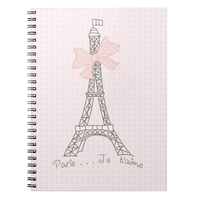 Paris je t'aime spiral notebook (Front)