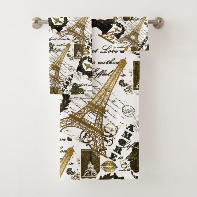 Paris: La Tour Eiffel Bath Towel Set (Insitu)