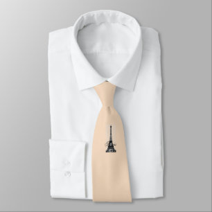 Paris - La Tour Eiffel tie apricot