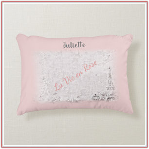 Paris La Vie En Rose  Decorative Cushion