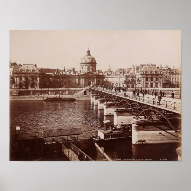 Paris – Le Pont des Arts e l`Institut Poster (Front)
