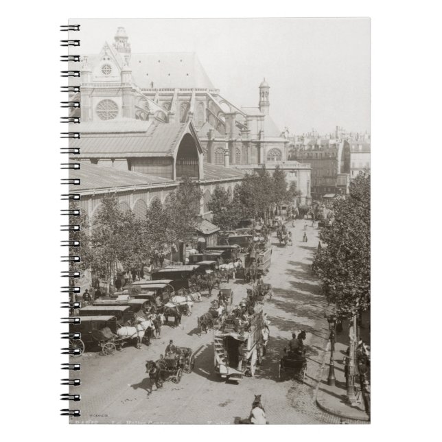 Paris: Les Halles, C1900 Spiral Notebook (Front)