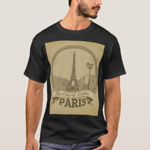 Paris Lights: Vintage Landscape Postcard T-Shirt
