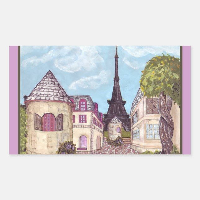 Paris Like Landscape with Eiffel Tower sticker (Front)