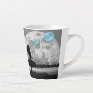 PARIS Little Girl Making Blue Bubble Coffee Mug