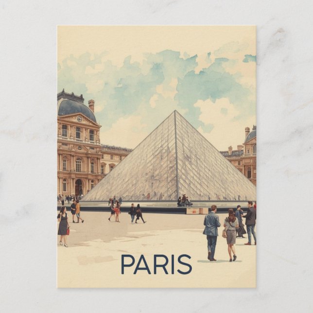 Paris Louvre Postcard (Front)