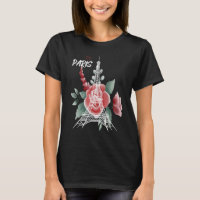 Paris Love Roses Eiffel Tower Souvenir France Fren
