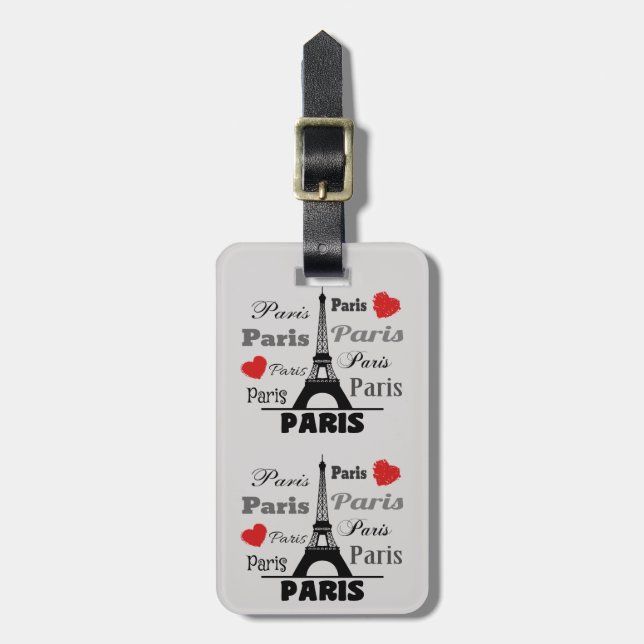 Paris Luggage Tag (Front Vertical)