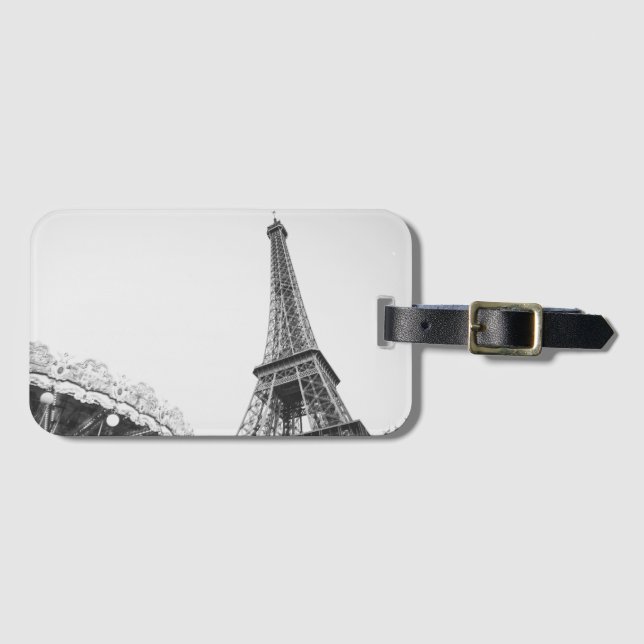 Paris Luggage Tag Gift for Paris Trip (Front Horizontal)