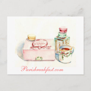 Paris Macaron box by Carol Gillott Postcard