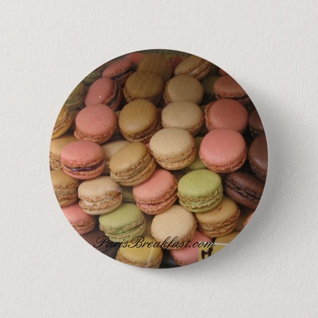 Paris MACARONS 6 Cm Round Badge (Front)
