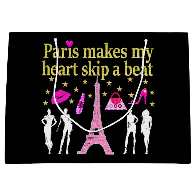 PARIS MAKES MY HEART SKIP A BEAT LARGE GIFT BAG (Front)