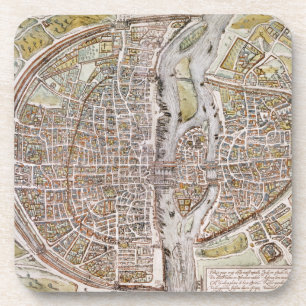 PARIS MAP, 1581 COASTER