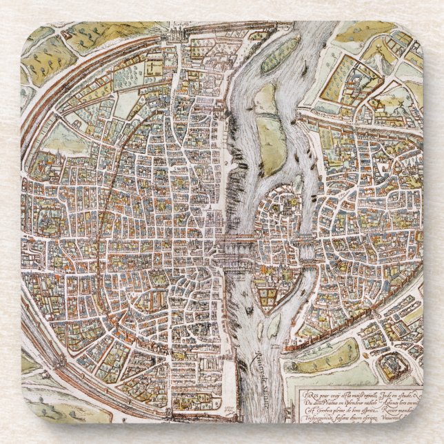 PARIS MAP, 1581 COASTER (Front)