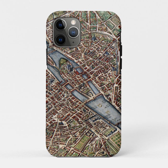 Paris map city old Case-Mate iPhone case (Back)