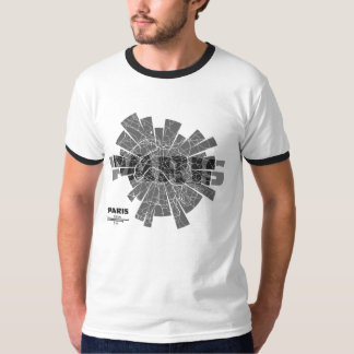Paris Map Ringer T-Shirt