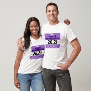 Paris Marathon Runner, 26.2 Miles Personalised T-Shirt