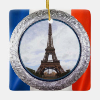 Paris Medallion Ceramic Ornament