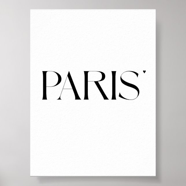 Paris - minimalistic typography poster (Front)