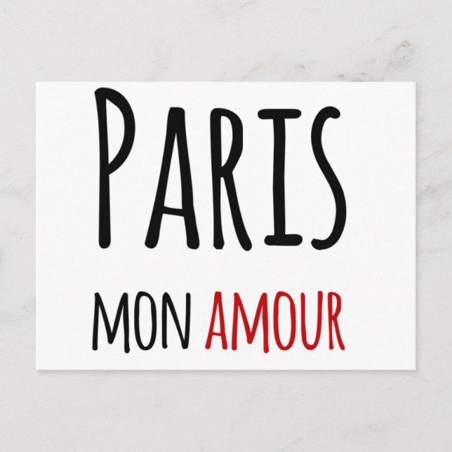 Paris, mon amour postcard (Front)