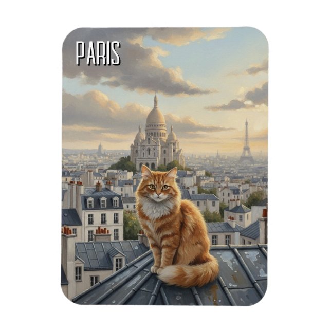 Paris Montmartre Postcard Magnet (Vertical)