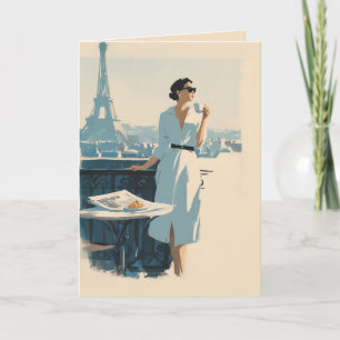 Paris Morning Coffee Elegance Card