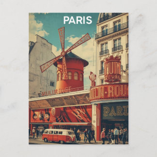 Paris Moulin Rouge Postcard