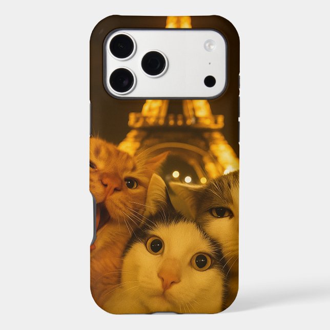 Paris Night Cat Selfie Squad Lover                 (Back)