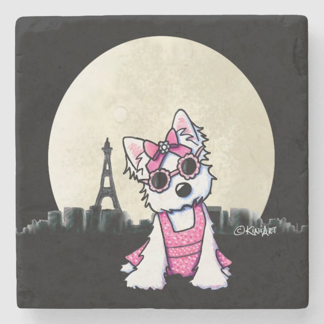 Paris Night Olivia Stone Coaster (Front)