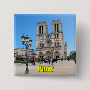 PARIS Notre Dame 15 Cm Square Badge